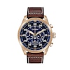 Thumbnail Image 1 of Men's Citizen Eco-Drive® Avion Chronograph Gold-Tone Strap Watch with Blue Dial  (Model: CA4213-18L)