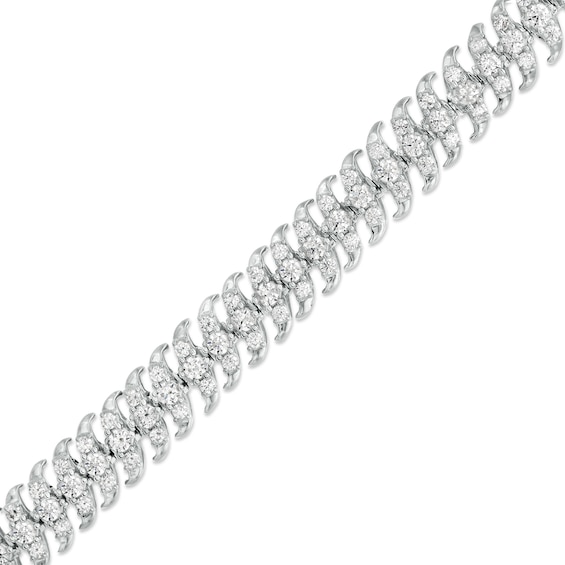 5 CT. T.w. Diamond Multi-Row Bracelet in Sterling Silver