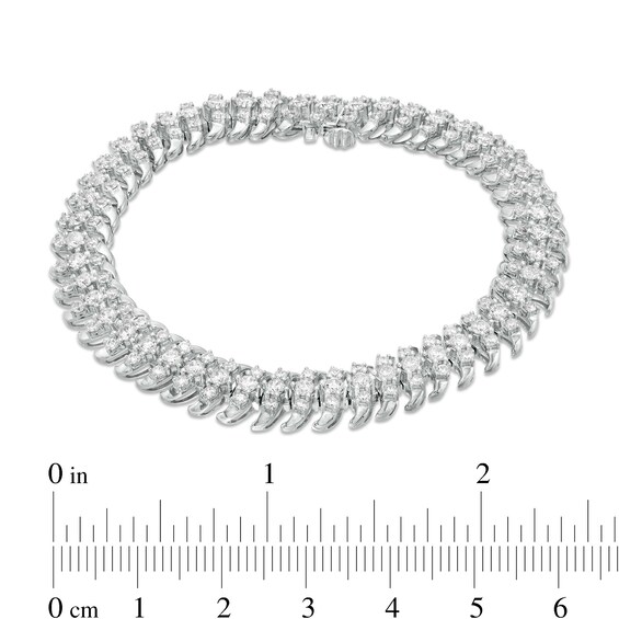 5 CT. T.w. Diamond Multi-Row Bracelet in Sterling Silver