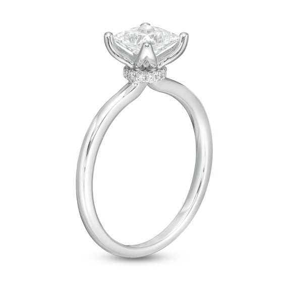 1 CT. T.w. GIA-Graded Princess-Cut Diamond Solitaire Engagement Ring in 18K White Gold (I/Vs2)