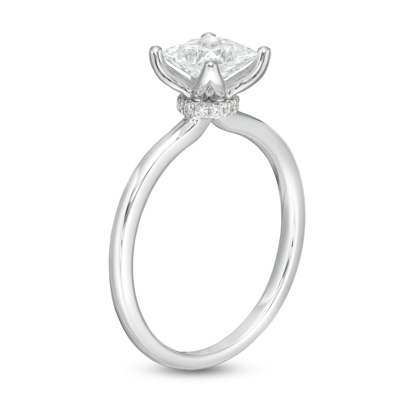 1 CT. T.W. GIA-Graded Princess-Cut Diamond Solitaire Engagement Ring in 18K White Gold (I/VS2)
