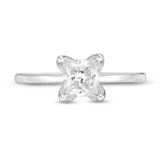 1 CT. T.w. GIA-Graded Princess-Cut Diamond Solitaire Engagement Ring in 18K White Gold (I/Vs2)