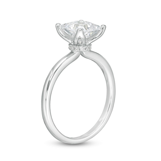 1-1/2 CT. T.w. GIA-Graded Princess-Cut Diamond Solitaire Engagement Ring in 18K White Gold (I/Vs2)