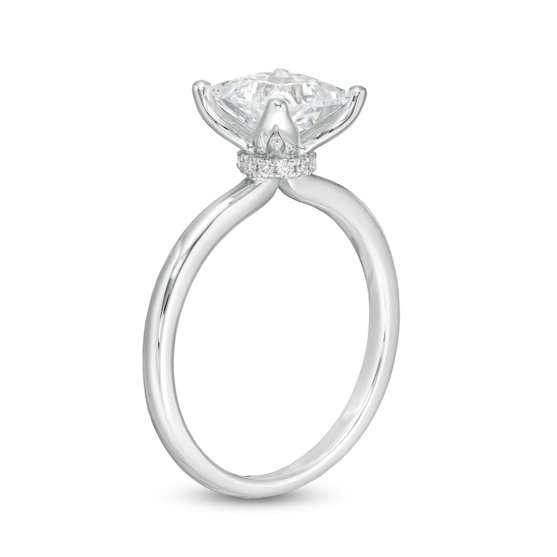 1-1/2 CT. T.W. GIA-Graded Princess-Cut Diamond Solitaire Engagement Ring in 18K White Gold (I/VS2)
