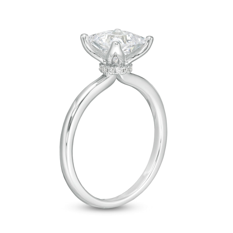 Main Image 3 of 1-1/2 CT. T.W. GIA-Graded Princess-Cut Diamond Solitaire Engagement Ring in 18K White Gold (I/VS2)