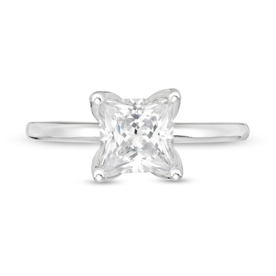 1-1/2 CT. T.w. GIA-Graded Princess-Cut Diamond Solitaire Engagement Ring in 18K White Gold (I/Vs2)