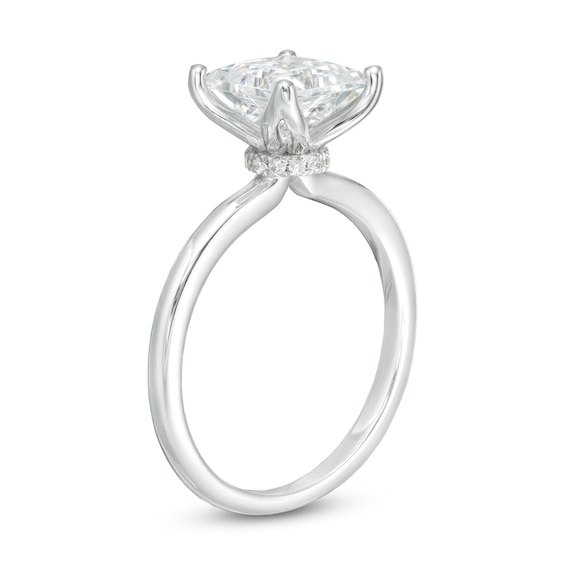 2 CT. T.w. GIA-Graded Princess-Cut Diamond Solitaire Engagement Ring in 18K White Gold (I/Vs2)