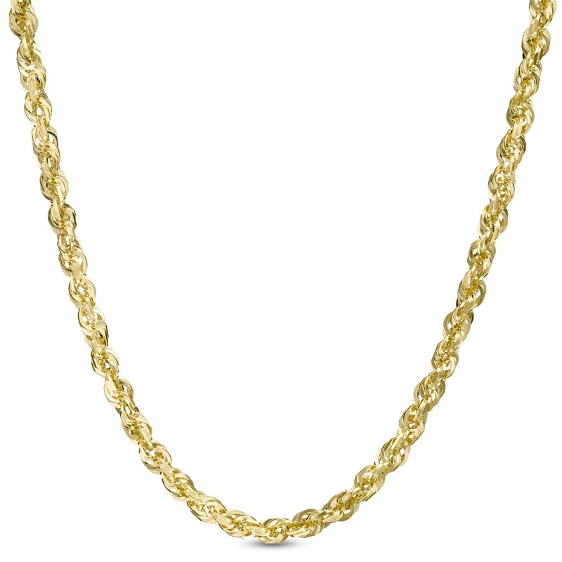 Main Image 1 of 3.0mm Rope Chain Necklace in 10K Gold - 26"