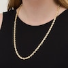 Thumbnail Image 2 of 5.5mm Diamond-Cut Glitter Rope Chain Necklace in 10K Gold - 26"