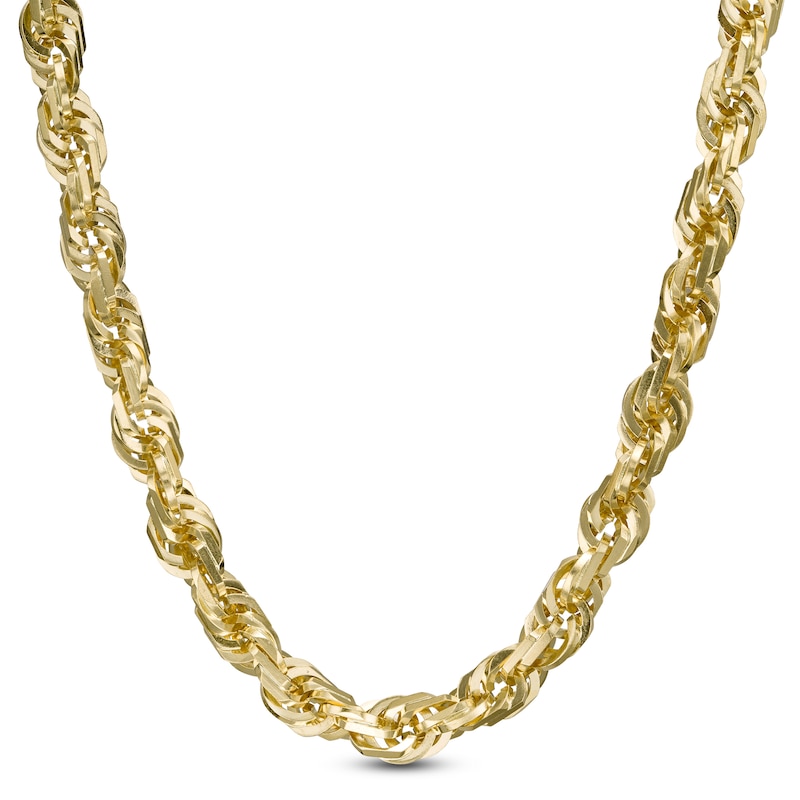 Main Image 1 of 6.7mm Rope Chain Necklace in 10K Gold - 26"