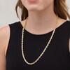 Thumbnail Image 2 of 6.7mm Rope Chain Necklace in 10K Gold - 26"