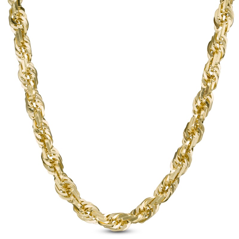 Main Image 1 of 6.7mm Rope Chain Necklace in 10K Gold - 30"
