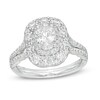 Thumbnail Image 1 of Love's Destiny by Zales 1-1/2 CT. T.W. Certified Oval Diamond Frame Engagement Ring in 14K Two-Tone Gold (I/SI2)