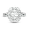 Thumbnail Image 4 of Love's Destiny by Zales 1-1/2 CT. T.W. Certified Oval Diamond Frame Engagement Ring in 14K Two-Tone Gold (I/SI2)