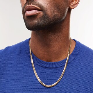 Main Image 2 of Men's 6.1mm Cuban Curb Chain Necklace in 10K Gold - 24"