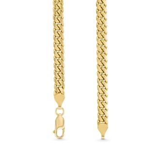 Main Image 3 of Men's 6.1mm Cuban Curb Chain Necklace in 10K Gold - 24"