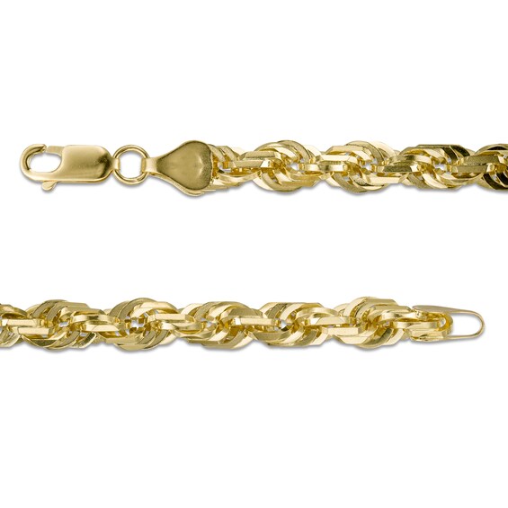 6.7mm Rope Chain Necklace in 10K Gold - 24"