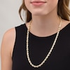 Thumbnail Image 2 of 7.0mm Rope Chain Necklace in 10K Gold - 26"