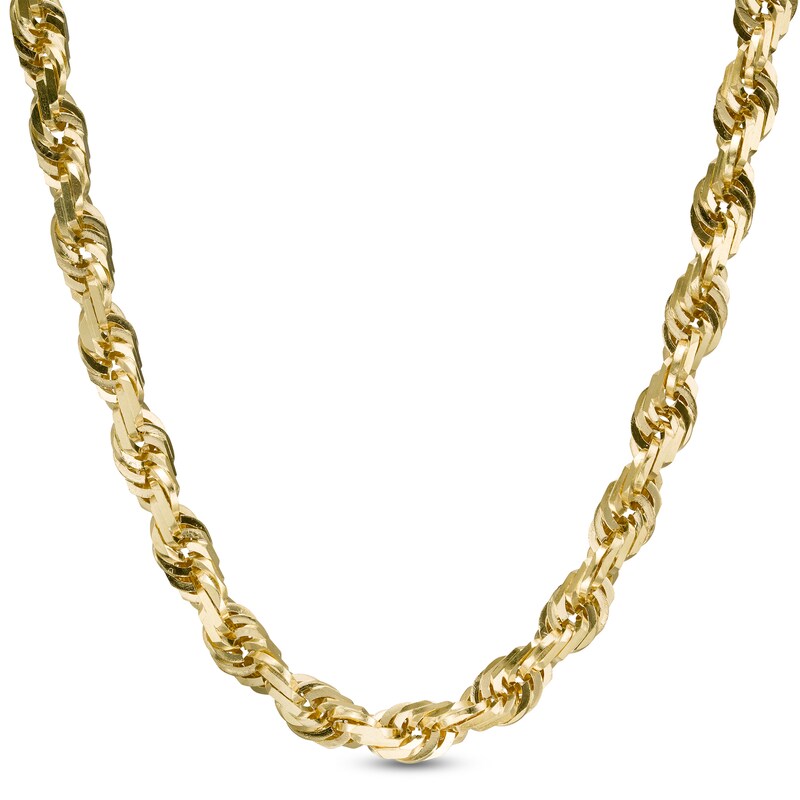 7.0mm Rope Chain Necklace in 10K Gold - 30