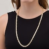 Thumbnail Image 2 of 7.0mm Rope Chain Necklace in 10K Gold - 30"
