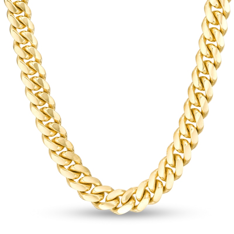 Main Image 1 of 8.3mm Cuban Curb Chain Necklace in Solid 10K Gold - 24"