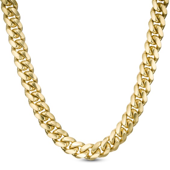 10.0mm Cuban Curb Chain Necklace in Solid 10K Gold - 26"