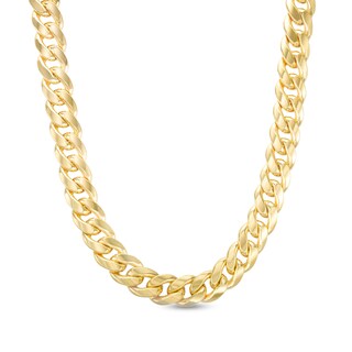 Main Image 1 of 10.7mm Cuban Curb Chain Necklace in Hollow 10K Gold - 24"