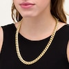 Thumbnail Image 1 of 10.7mm Cuban Curb Chain Necklace in Hollow 10K Gold - 24"