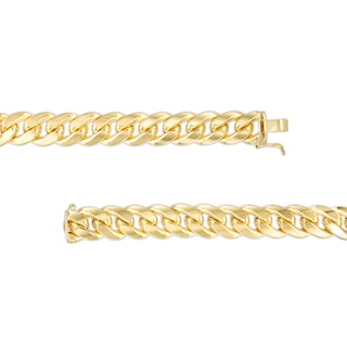 Main Image 3 of 10.7mm Cuban Curb Chain Necklace in Hollow 10K Gold - 24"