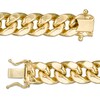 Thumbnail Image 3 of 10.7mm Cuban Curb Chain Necklace in Hollow 10K Gold - 24"