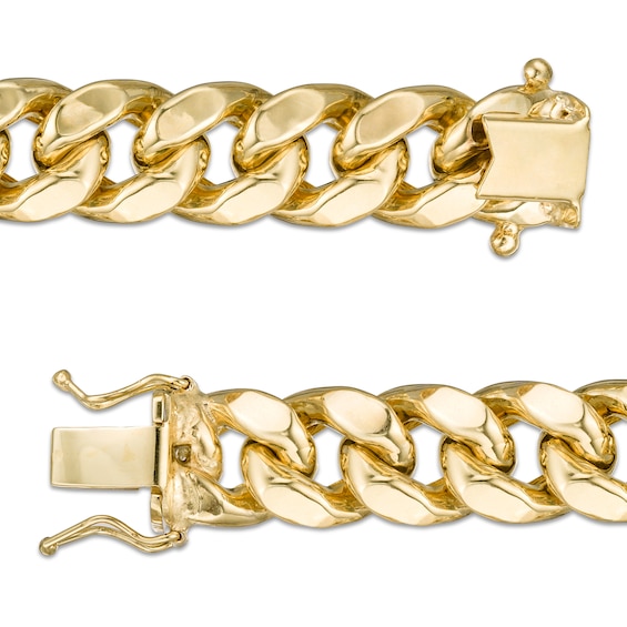 10.7mm Cuban Curb Chain Necklace in Hollow 10K Gold - 24"