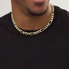 Thumbnail Image 3 of 9.6mm Figaro Chain Necklace in Solid 10K Gold - 24"