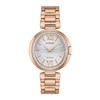 Thumbnail Image 1 of Ladies' Citizen Eco-Drive® Capella Diamond Accent Rose-Tone IP Watch with Oval Silver-Tone Dial (Model: EX1503-54A)