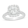 Thumbnail Image 1 of Vera Wang Love Collection 2-3/4 CT. T.W. Certified Cushion-Cut Diamond Frame Engagement Ring in 14K White Gold (I/SI2)