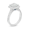 Thumbnail Image 2 of Vera Wang Love Collection 2-3/4 CT. T.W. Certified Cushion-Cut Diamond Frame Engagement Ring in 14K White Gold (I/SI2)