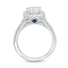 Thumbnail Image 4 of Vera Wang Love Collection 2-3/4 CT. T.W. Certified Cushion-Cut Diamond Frame Engagement Ring in 14K White Gold (I/SI2)
