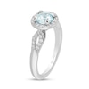 Thumbnail Image 2 of Enchanted Disney Elsa 6.0mm Aquamarine and 1/5 CT. T.W. Diamond Frame Engagement Ring in 14K White Gold
