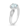 Thumbnail Image 1 of Enchanted Disney Elsa 6.0mm Aquamarine and 1/5 CT. T.W. Diamond Frame Engagement Ring in 14K White Gold