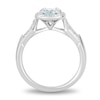 Thumbnail Image 3 of Enchanted Disney Elsa 6.0mm Aquamarine and 1/5 CT. T.W. Diamond Frame Engagement Ring in 14K White Gold