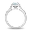 Thumbnail Image 3 of Enchanted Disney Elsa 6.0mm Aquamarine and 1/5 CT. T.W. Diamond Frame Engagement Ring in 14K White Gold