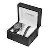 Men's Exclusive Citizen Eco-Drive® Brycen Chronograph Black IP Watch and Bracelet Box Set (CA4285-68E)