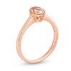 Oval Morganite Solitaire Ring in 10K Rose Gold