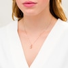 Thumbnail Image 2 of Oval Morganite and Diamond Accent Knot Pendant in 10K Rose Gold