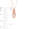 Thumbnail Image 3 of Oval Morganite and Diamond Accent Knot Pendant in 10K Rose Gold