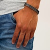 Thumbnail Image 2 of 10.0mm Double Row Foxtail Chain Bracelet in Tri-Tone Stainless Steel - 8.5"