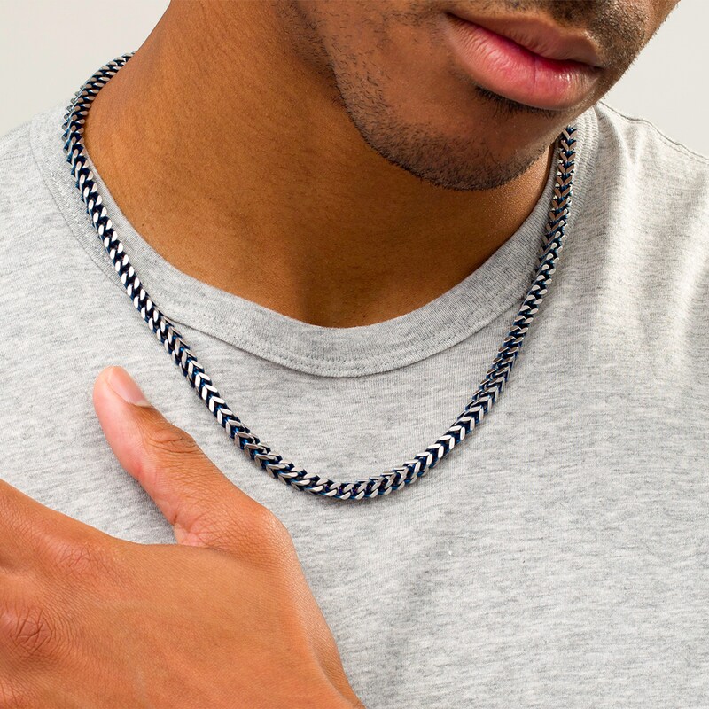 Solid Foxtail Chain Necklace 6mm Stainless Steel 20