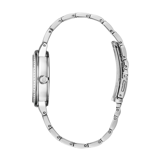 Ladies' Bulova Crystal Accent Watch with Blue Dial (Model: 96L276)