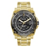 Thumbnail Image 1 of Men's Bulova Precisionist 1/20 CT. T.W. Diamond Gold-Tone Watch with Black Dial (Model: 98D156)