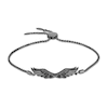 Thumbnail Image 1 of Enchanted Disney Villains Maleficent 1/8 CT. T.W. Black Diamond Bolo Bracelet in Black Rhodium Sterling Silver