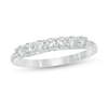Thumbnail Image 1 of Zales Private Collection 1/2 CT. T.W. Certified Colorless Diamond Seven Stone Wedding Band in 14K White Gold (F/I1)